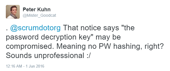 No password hashing, unprofessional.png