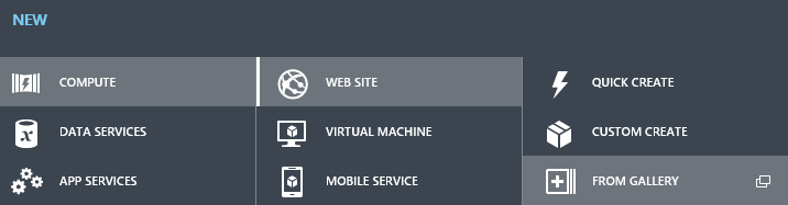Create an Azure Web Site